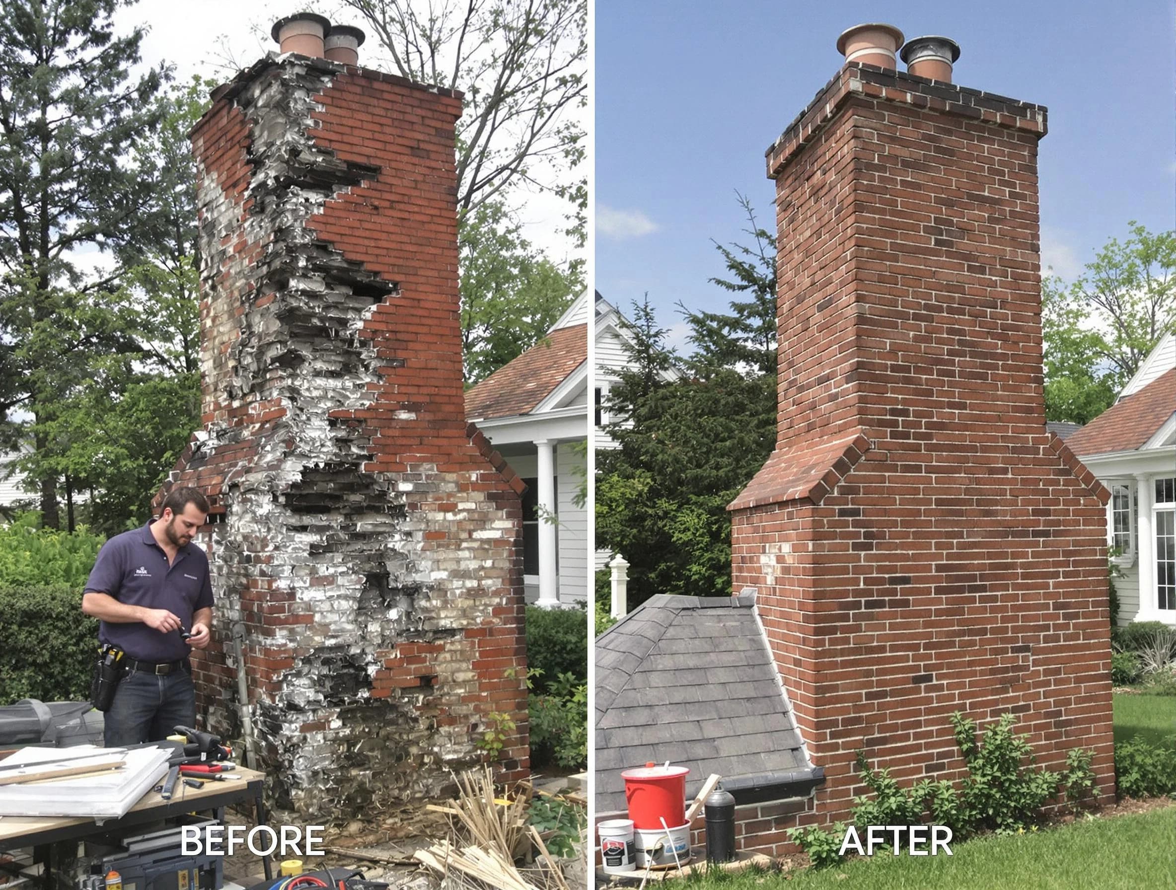Woodmoor Chimney Sweep performing a full chimney restoration in Woodmoor, CO