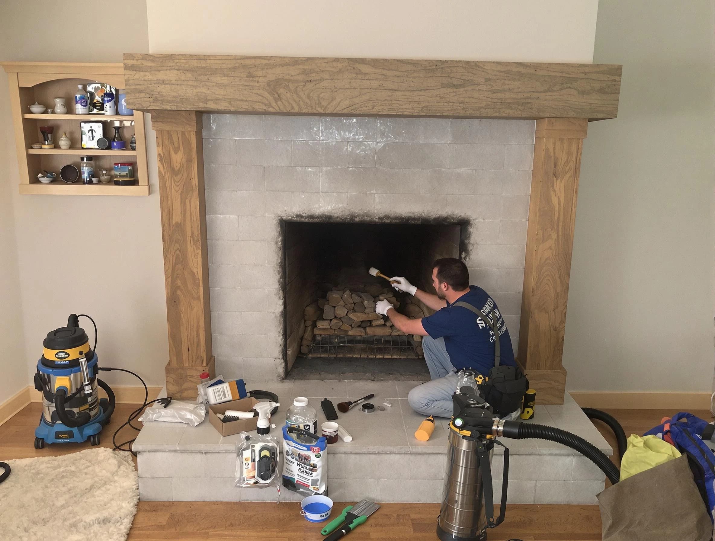 Detailed creosote removal process by Woodmoor Chimney Sweep in Woodmoor, CO