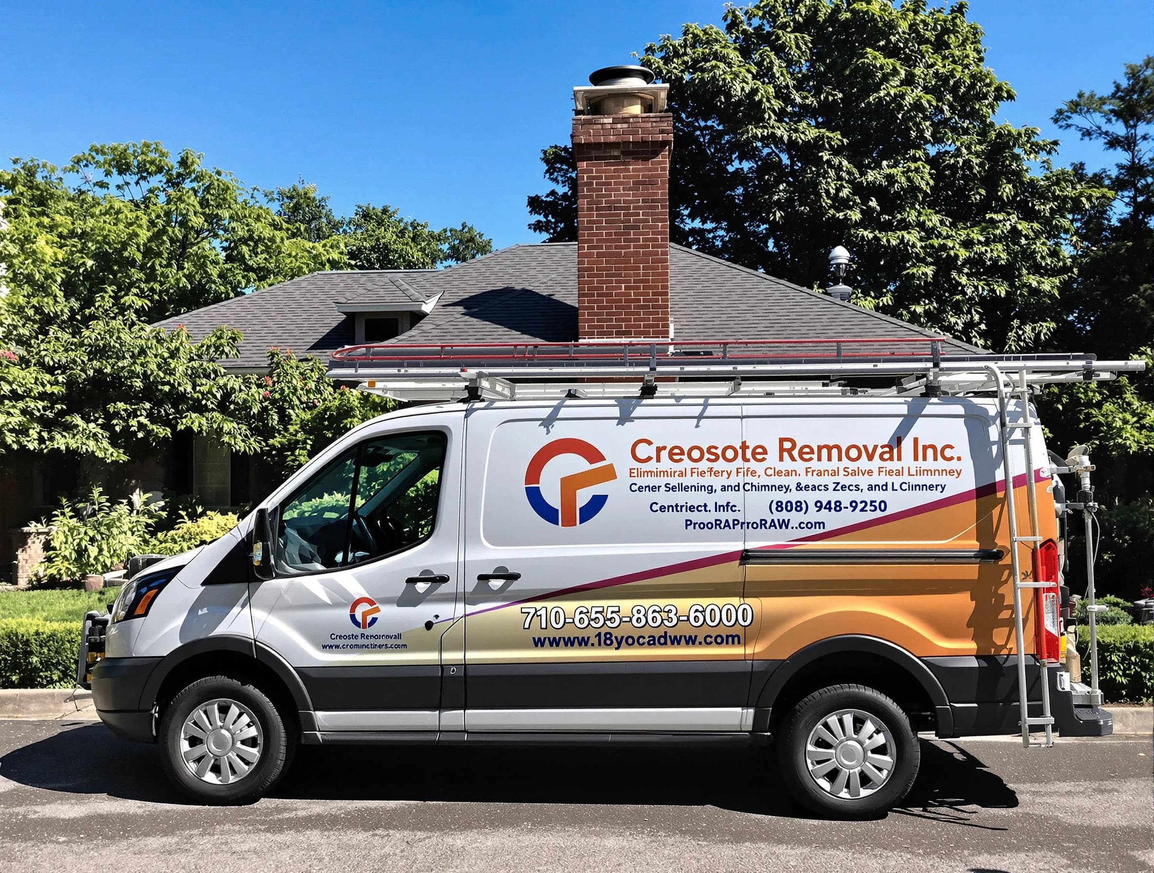 Woodmoor Chimney Sweep technician removing creosote safely in Woodmoor, CO