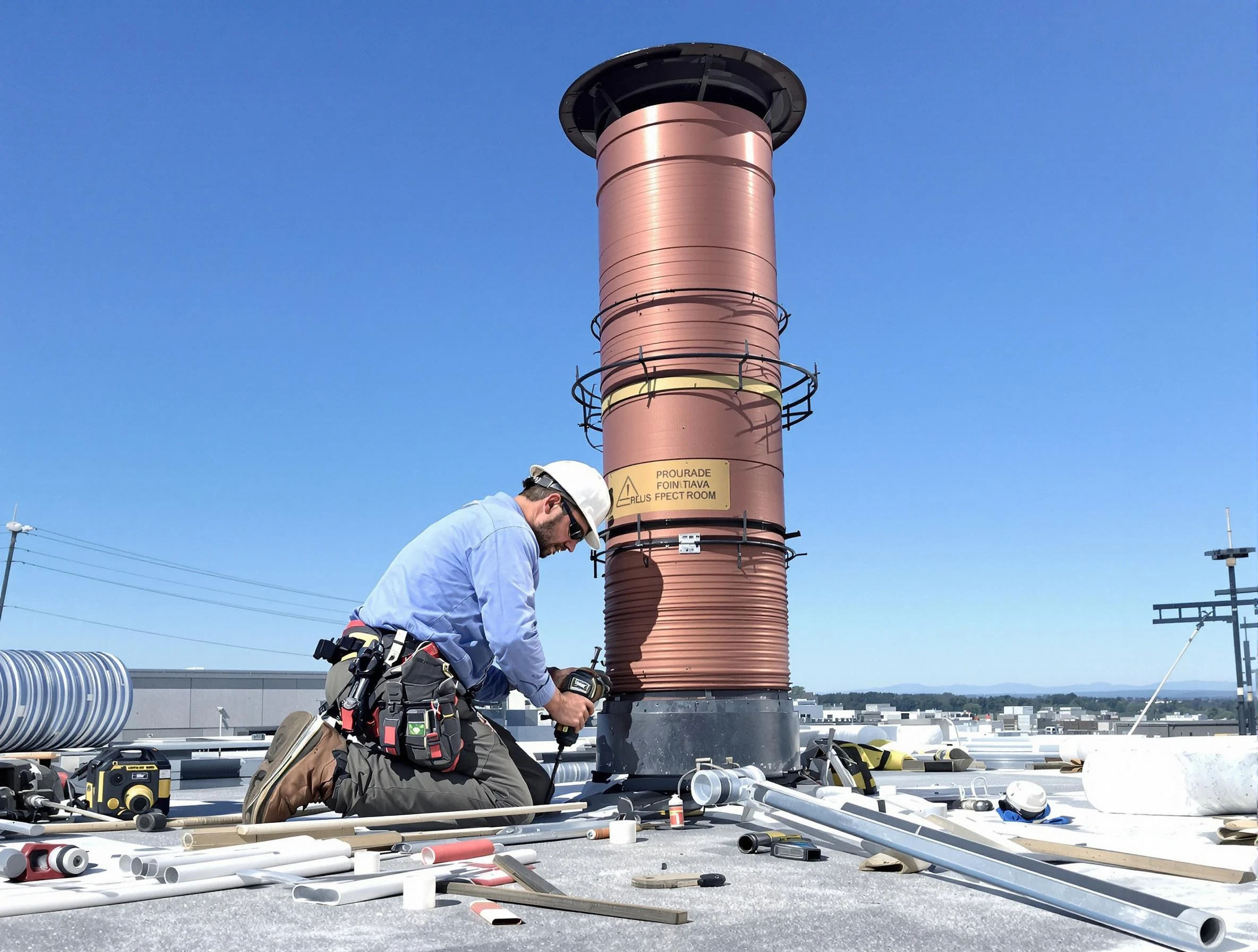 Installed chimney liner by Woodmoor Chimney Sweep in Woodmoor, CO