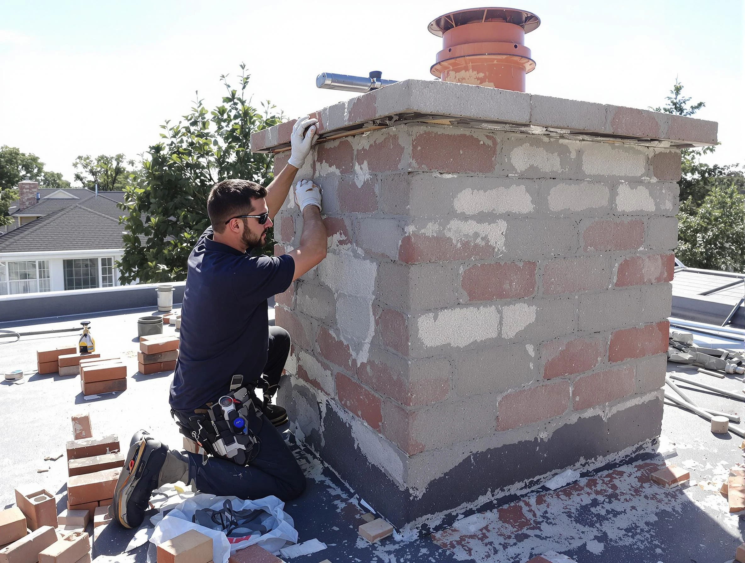 Advanced chimney repair process by Woodmoor Chimney Sweep in Woodmoor, CO