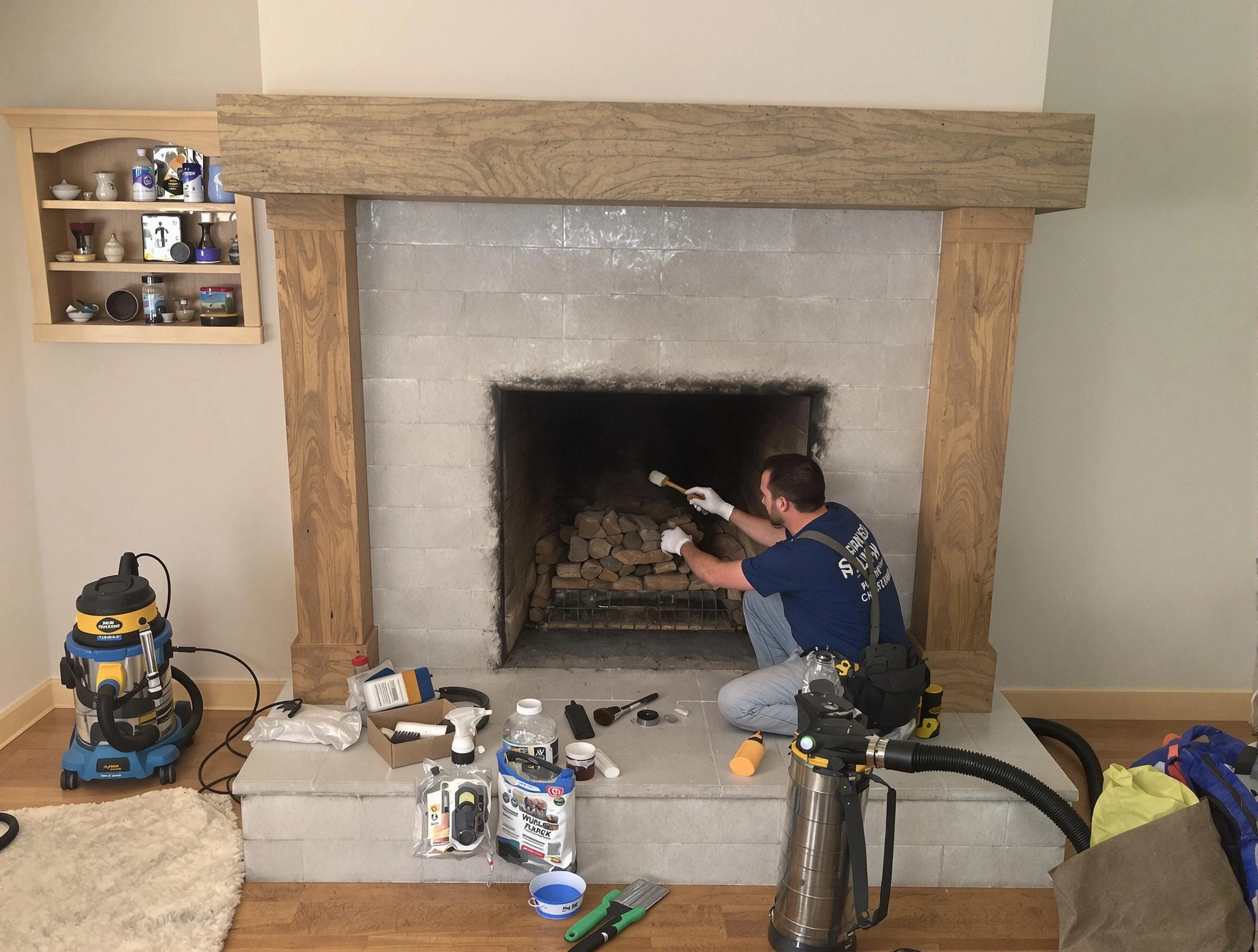 Detailed creosote removal process by Woodmoor Chimney Sweep in Woodmoor, CO