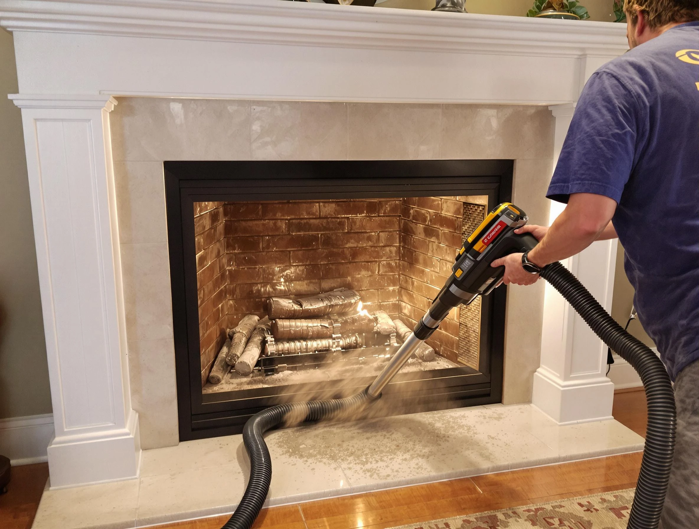 Fireplace cleaning performed by Woodmoor Chimney Sweep in Woodmoor, CO