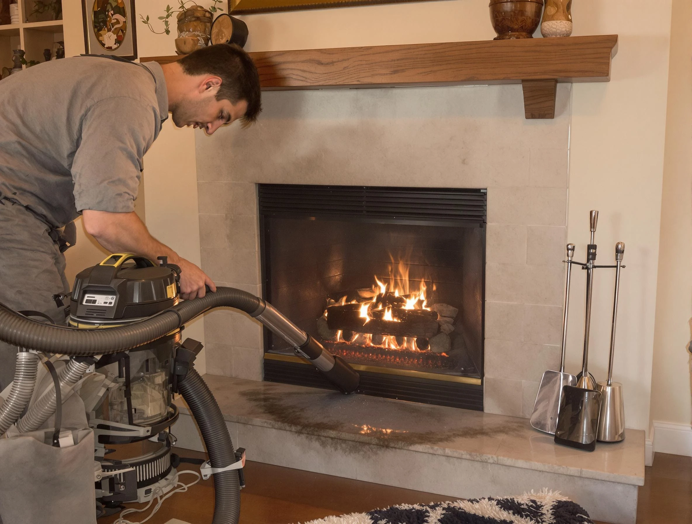 Routine fireplace upkeep by Woodmoor Chimney Sweep in Woodmoor, CO